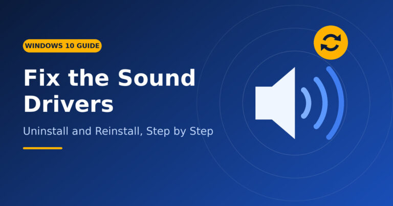 how to fix sound drivers in windows 10