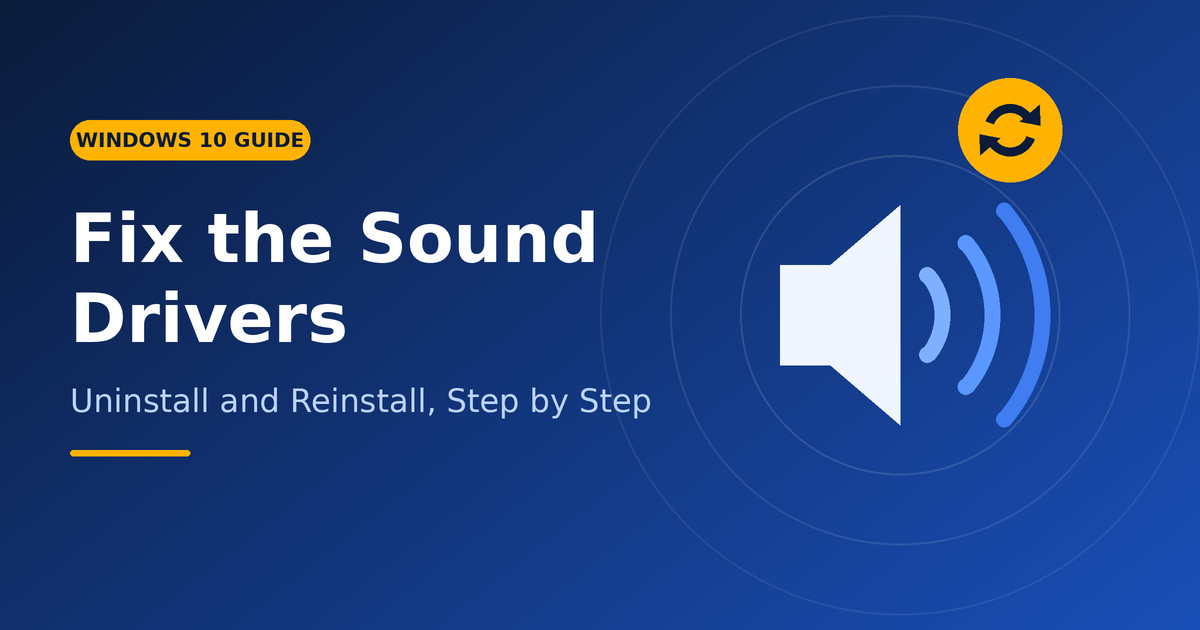 how to fix sound drivers in windows 10